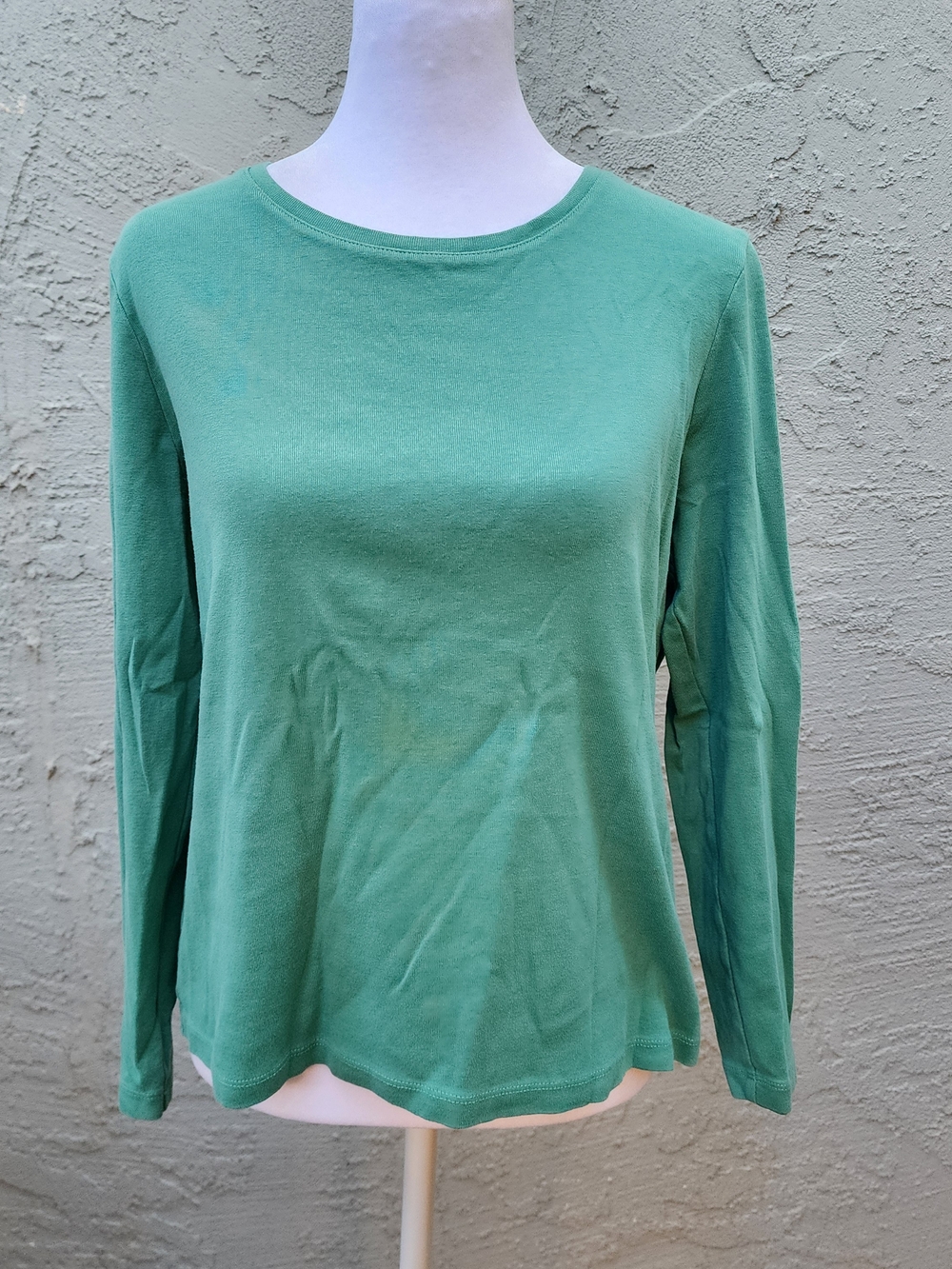 Talbots Long-Sleeve Crewneck Top in Mint LP